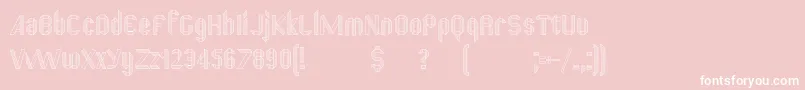 Fold Font – White Fonts on Pink Background