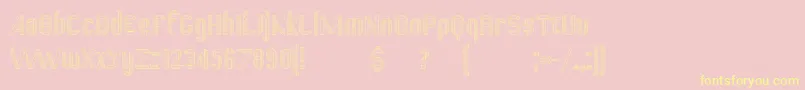 Fold Font – Yellow Fonts on Pink Background