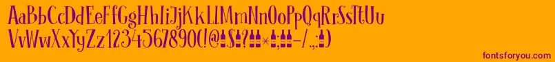 DkClochard Font – Purple Fonts on Orange Background