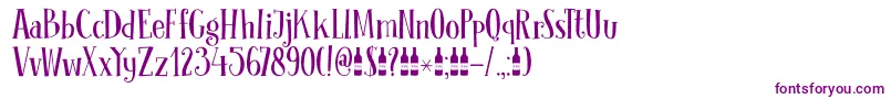 DkClochard Font – Purple Fonts on White Background