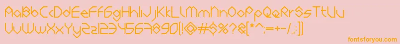 Biteofcr Font – Orange Fonts on Pink Background