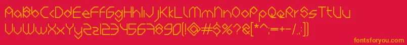 Biteofcr Font – Orange Fonts on Red Background