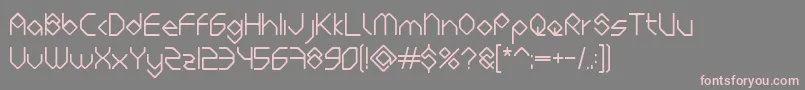 Biteofcr-Schriftart – Rosa Schriften auf grauem Hintergrund