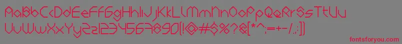 フォントBiteofcr – 赤い文字の灰色の背景