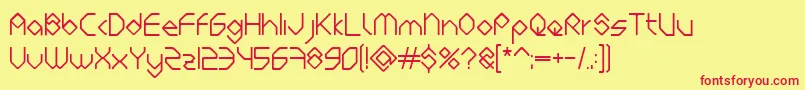 Biteofcr Font – Red Fonts on Yellow Background