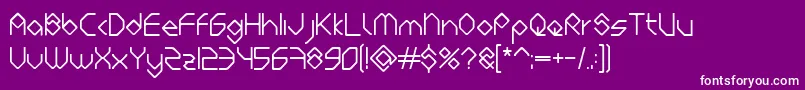 Шрифт Biteofcr – белые шрифты на фиолетовом фоне