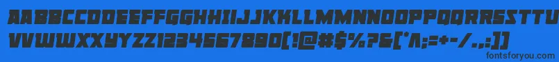 Libertylegionsemital Font – Black Fonts on Blue Background