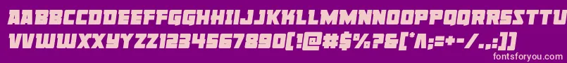 Libertylegionsemital Font – Pink Fonts on Purple Background