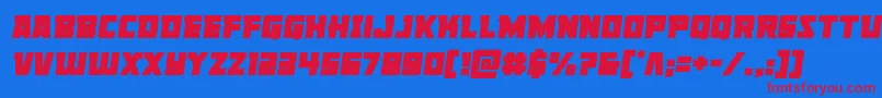 Libertylegionsemital Font – Red Fonts on Blue Background