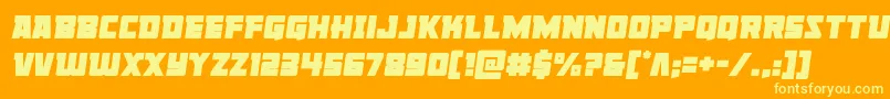 Libertylegionsemital Font – Yellow Fonts on Orange Background