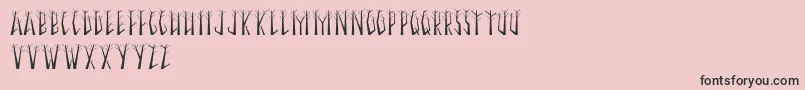 SeasonalTrees Font – Black Fonts on Pink Background