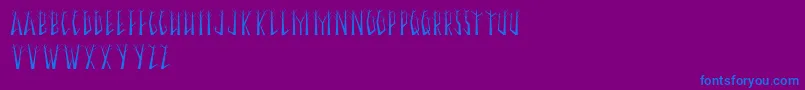 SeasonalTrees Font – Blue Fonts on Purple Background