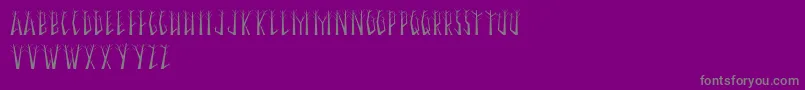 SeasonalTrees Font – Gray Fonts on Purple Background