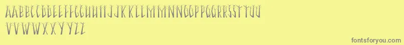 SeasonalTrees Font – Gray Fonts on Yellow Background