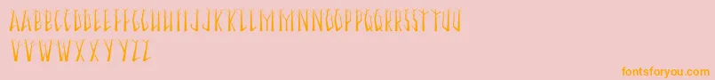 SeasonalTrees Font – Orange Fonts on Pink Background