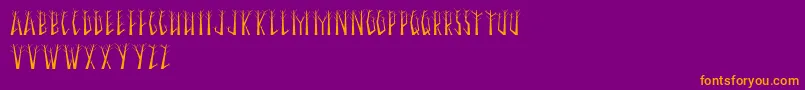 SeasonalTrees Font – Orange Fonts on Purple Background