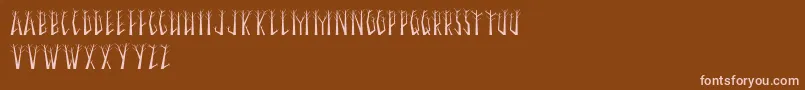 SeasonalTrees Font – Pink Fonts on Brown Background