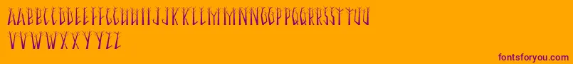 Weitere Informationen zur SeasonalTrees-Schriftart SeasonalTrees-Schriftart – Violette Schriften auf orangefarbenem Hintergrund