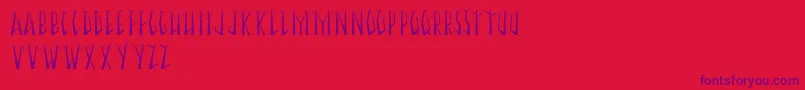 SeasonalTrees Font – Purple Fonts on Red Background