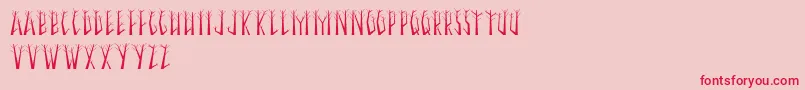 SeasonalTrees Font – Red Fonts on Pink Background