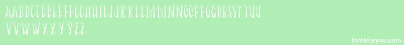 SeasonalTrees Font – White Fonts on Green Background