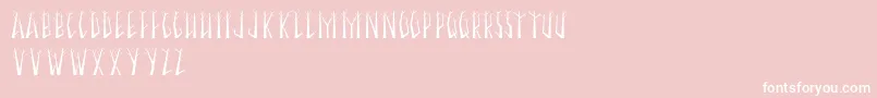 SeasonalTrees Font – White Fonts on Pink Background