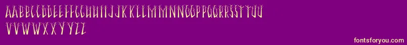 SeasonalTrees Font – Yellow Fonts on Purple Background