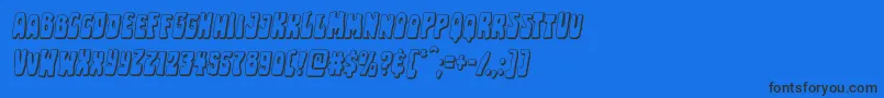 Pocketmonstershadowital Font – Black Fonts on Blue Background