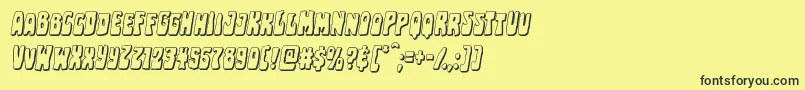 Pocketmonstershadowital Font – Black Fonts on Yellow Background