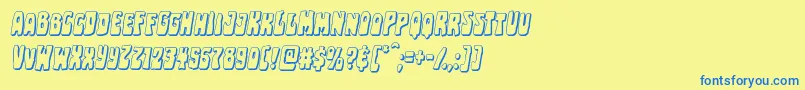 Pocketmonstershadowital Font – Blue Fonts on Yellow Background