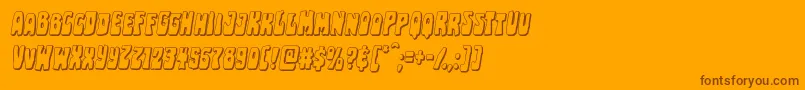 Pocketmonstershadowital Font – Brown Fonts on Orange Background