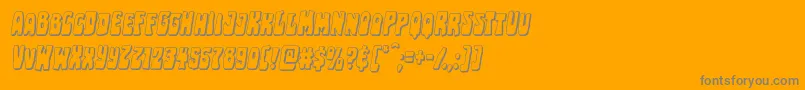 Pocketmonstershadowital Font – Gray Fonts on Orange Background