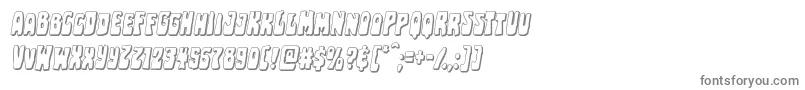 Pocketmonstershadowital-fontti – harmaat kirjasimet valkoisella taustalla