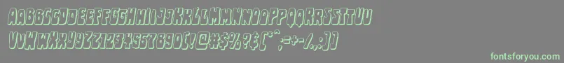 Pocketmonstershadowital Font – Green Fonts on Gray Background