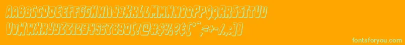 Pocketmonstershadowital Font – Green Fonts on Orange Background