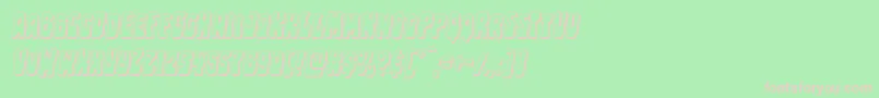 フォントPocketmonstershadowital – 緑の背景にピンクのフォント