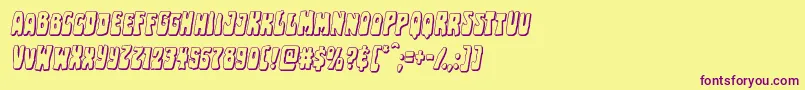 Pocketmonstershadowital Font – Purple Fonts on Yellow Background