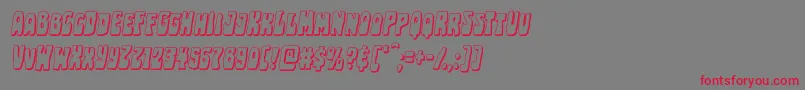 Pocketmonstershadowital Font – Red Fonts on Gray Background