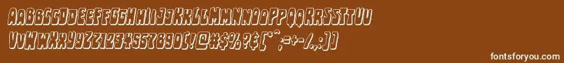 Pocketmonstershadowital Font – White Fonts on Brown Background