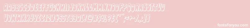 フォントPocketmonstershadowital – ピンクの背景に白い文字
