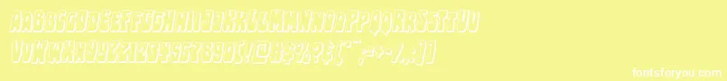 Pocketmonstershadowital Font – White Fonts on Yellow Background