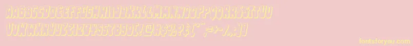 Pocketmonstershadowital Font – Yellow Fonts on Pink Background