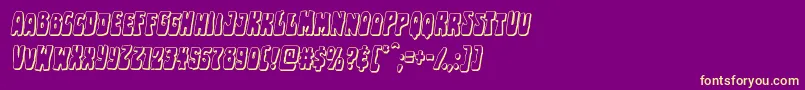 Pocketmonstershadowital Font – Yellow Fonts on Purple Background