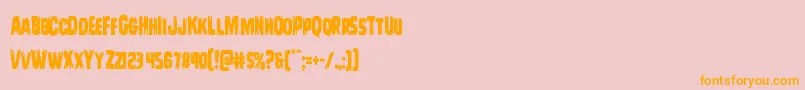 Leatherfacecond Font – Orange Fonts on Pink Background