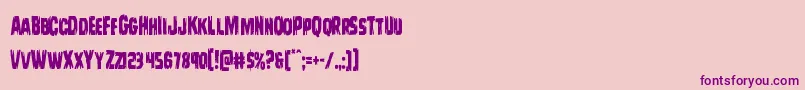 Leatherfacecond Font – Purple Fonts on Pink Background