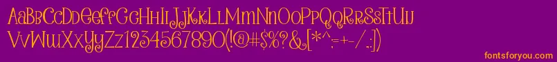 PeanutbutterSmoothies Font – Orange Fonts on Purple Background