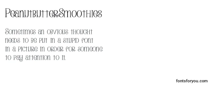 PeanutbutterSmoothies Font