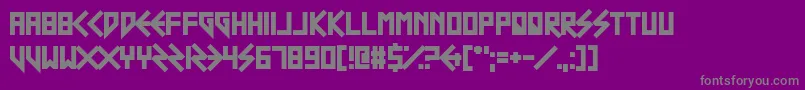 フォントScouserSte – 紫の背景に灰色の文字