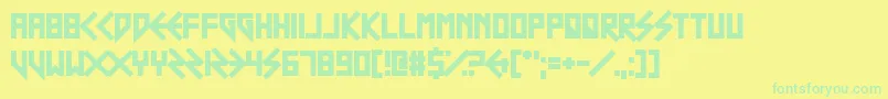 ScouserSte Font – Green Fonts on Yellow Background