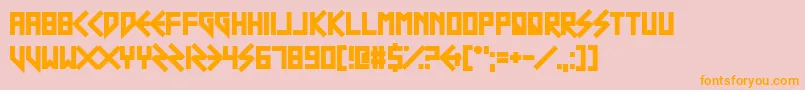 ScouserSte Font – Orange Fonts on Pink Background